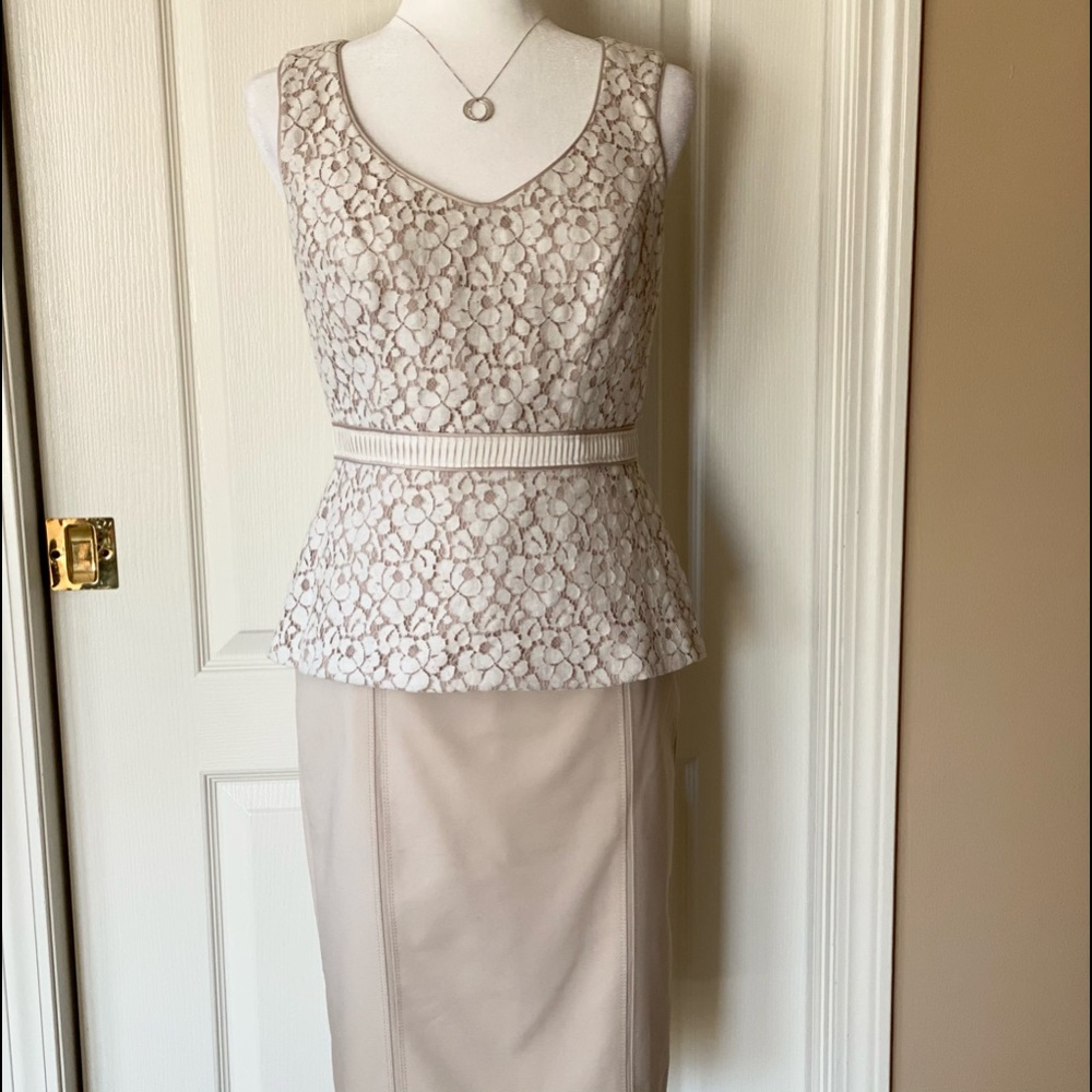 WHITE HOUSE BLACK MARKET Top & Skirt. Size 6